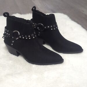 FOREVER 21 Studded Faux Suede Booties ~ NWT